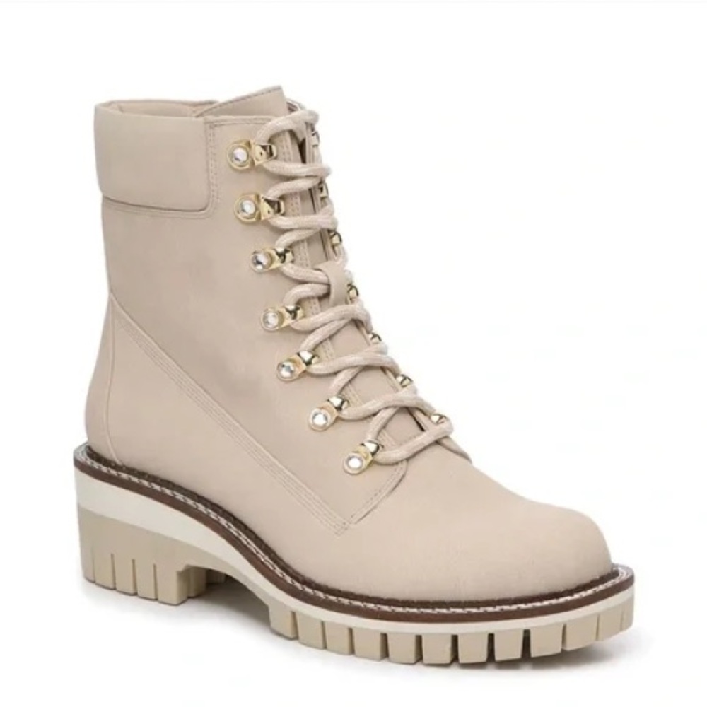 Jennifer Lopez Beige Lace-Up Boots - Never worn!!